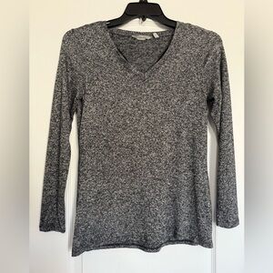 Athleta Gray Long Sleeve Tee Racer Back Sweater XS